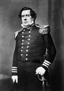 Original caption: Commodore Matthew Calbraith Perry (1794-1858), the man who "opened Japan."  From undated daguerreotype by Mathew Brady. ca. late 1850s USA